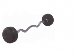 Fixed Curl Rubber Barbell